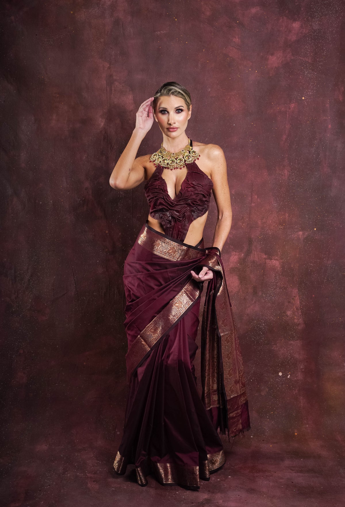 Harpers Bazaar maroon