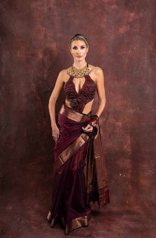 Harpers Bazaar maroon