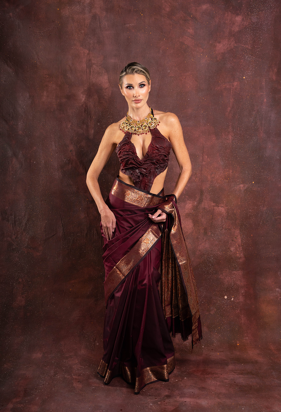 Harpers Bazaar maroon
