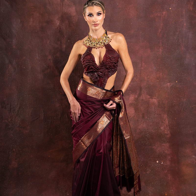 Harpers Bazaar maroon