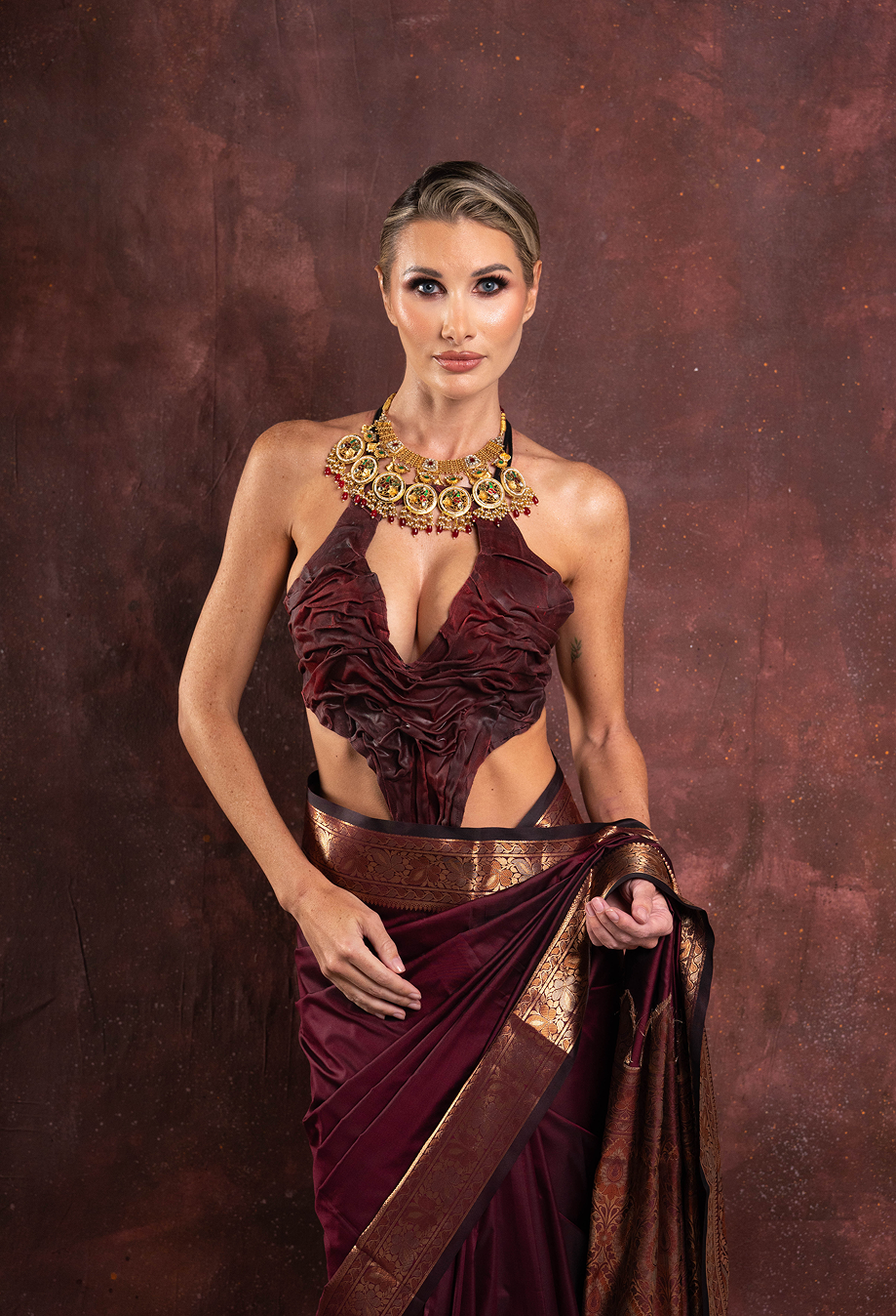 Harpers Bazaar maroon