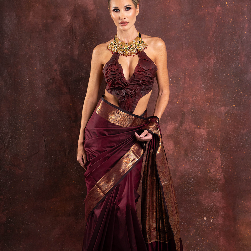 Harpers Bazaar maroon