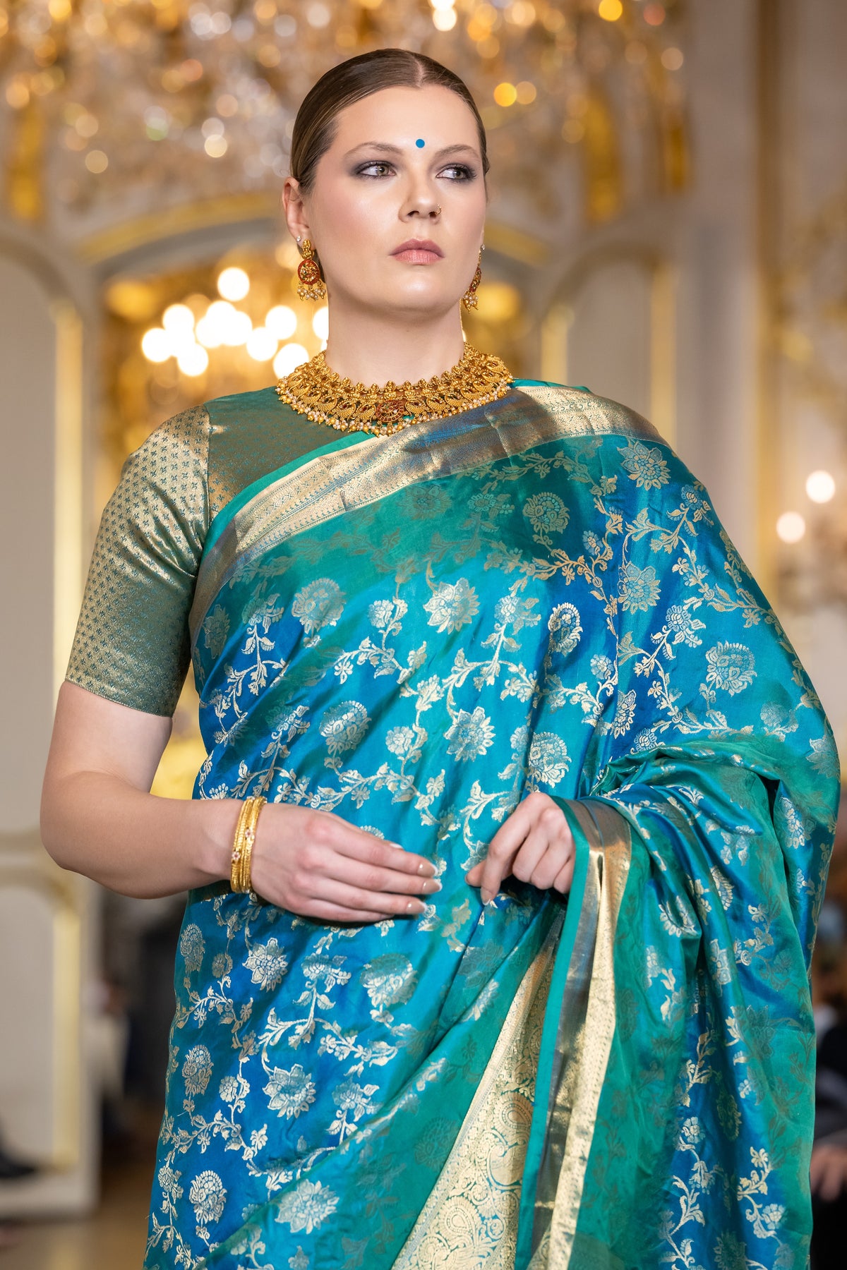 Paris Fashion Show - teal