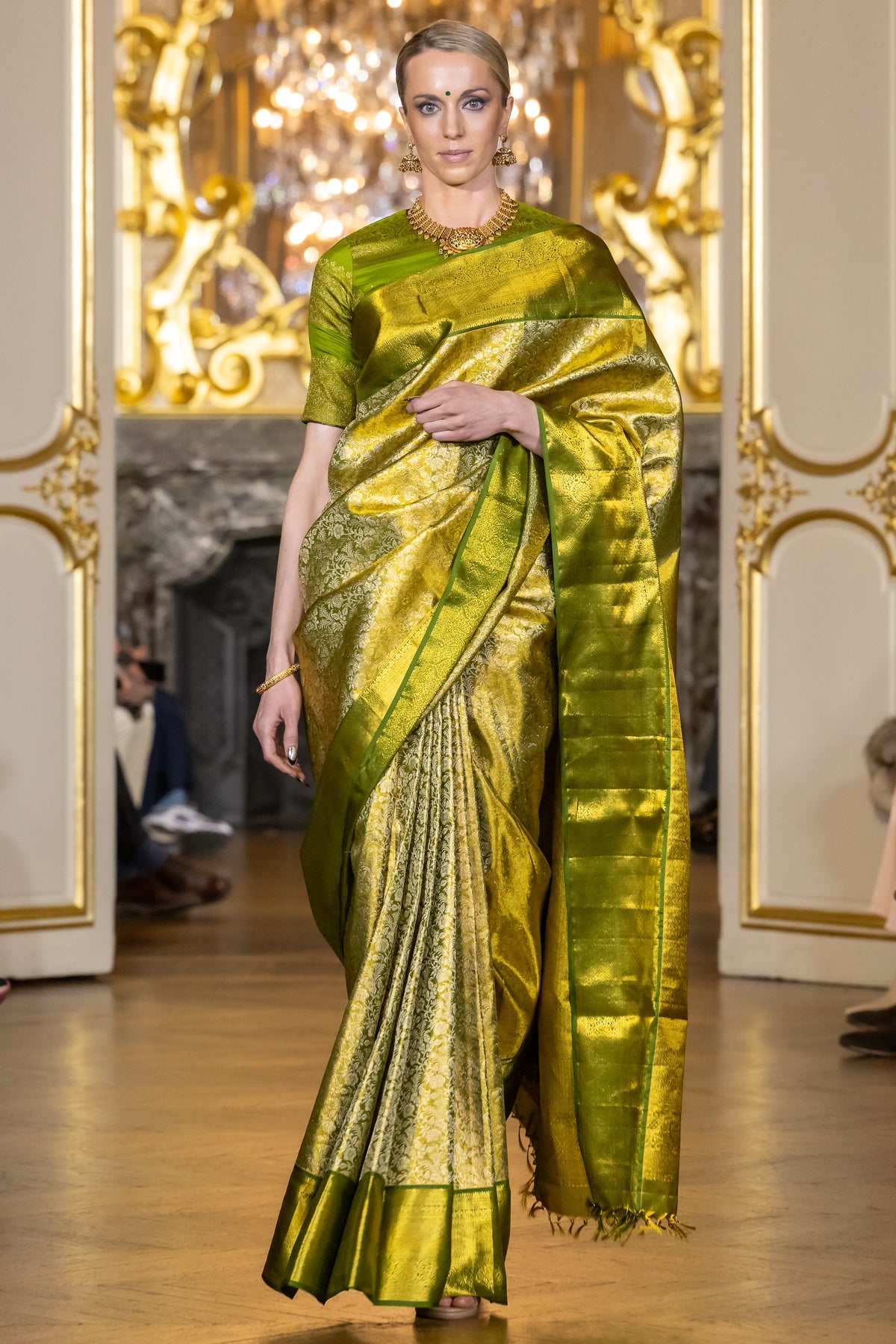 Paris Fashion Show - golden yellow