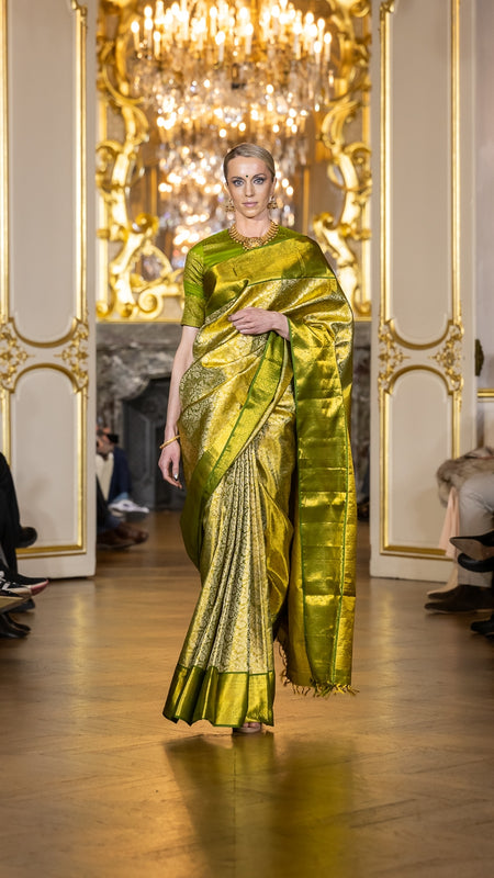 Paris Fashion Show - golden yellow