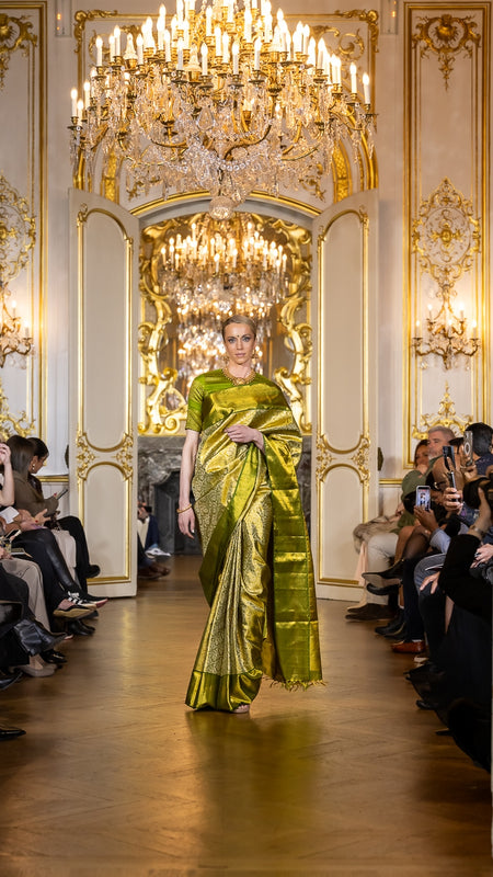 Paris Fashion Show - golden yellow