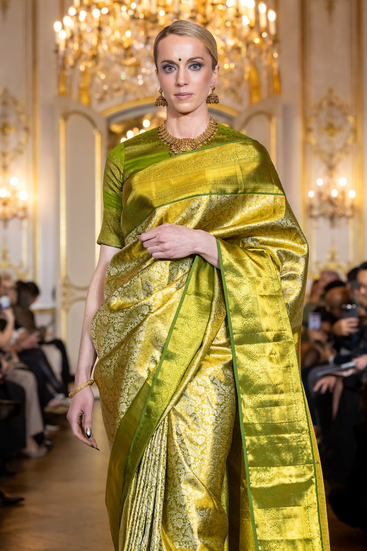 Paris Fashion Show - golden yellow