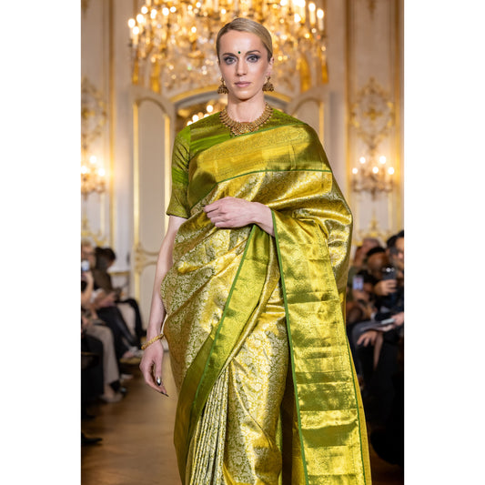 Paris Fashion Show - golden yellow