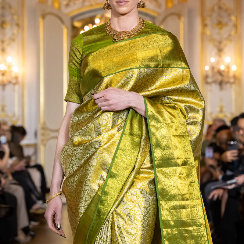 Paris Fashion Show - golden yellow