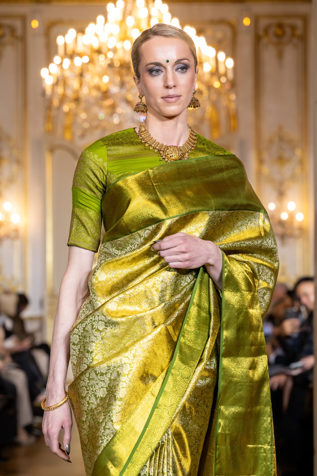 Paris Fashion Show - golden yellow